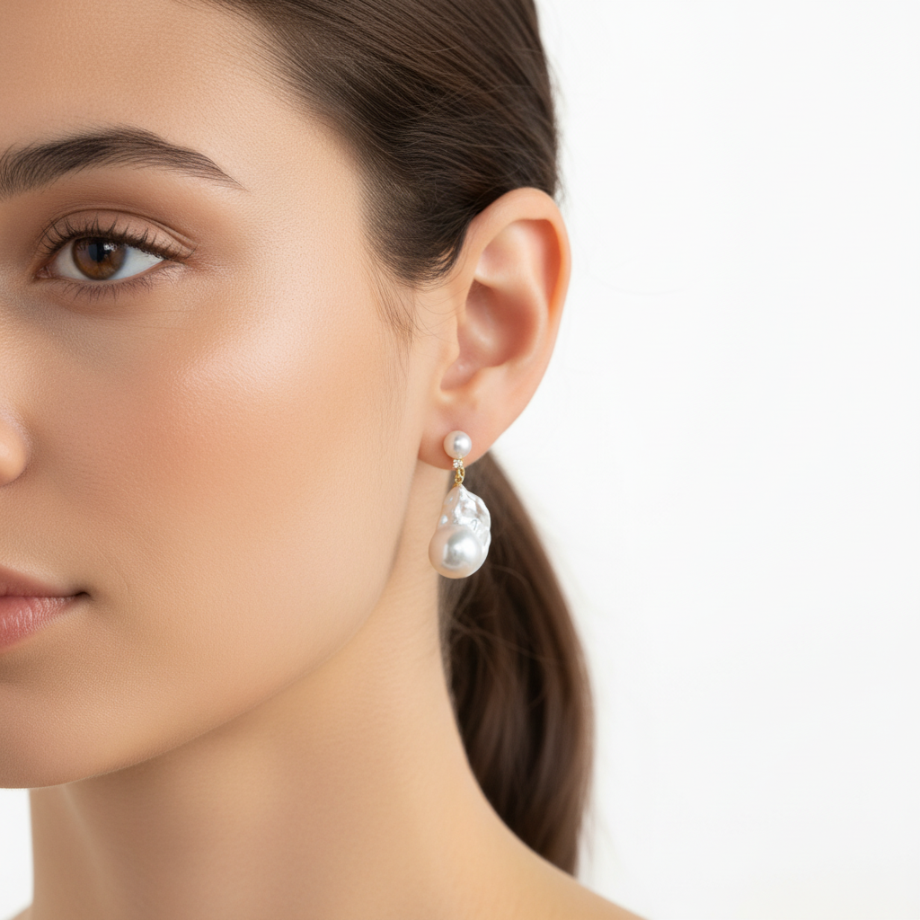 "The Becoming" Baroque Pearl Earrings