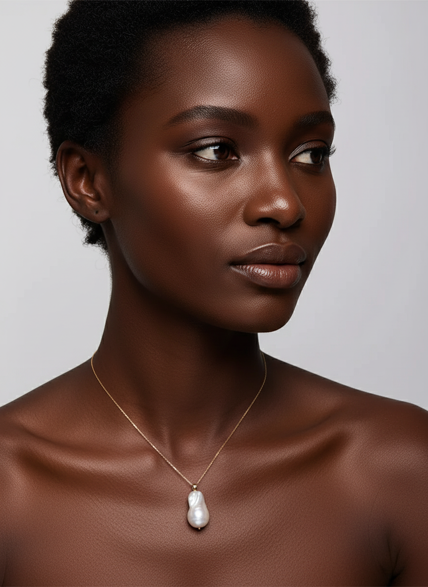 "The Harbor" Baroque Pearl Necklace