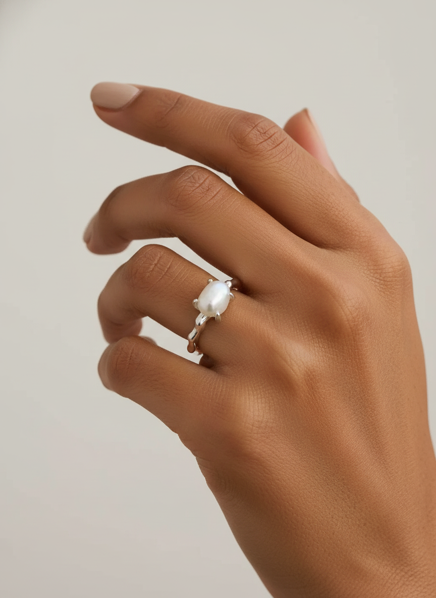 "The One" Baroque Pearl Ring